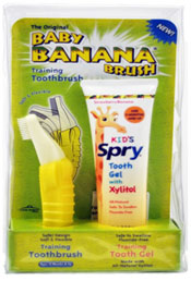 SPRY INFANT TOOTH GEL & BANANA BRUSH 2OZ