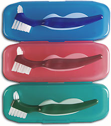 EZ-GRIP DENTURE BRUSH AND CASE